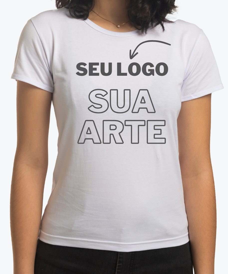 Babylook Branca Personalizada 100% Algodão