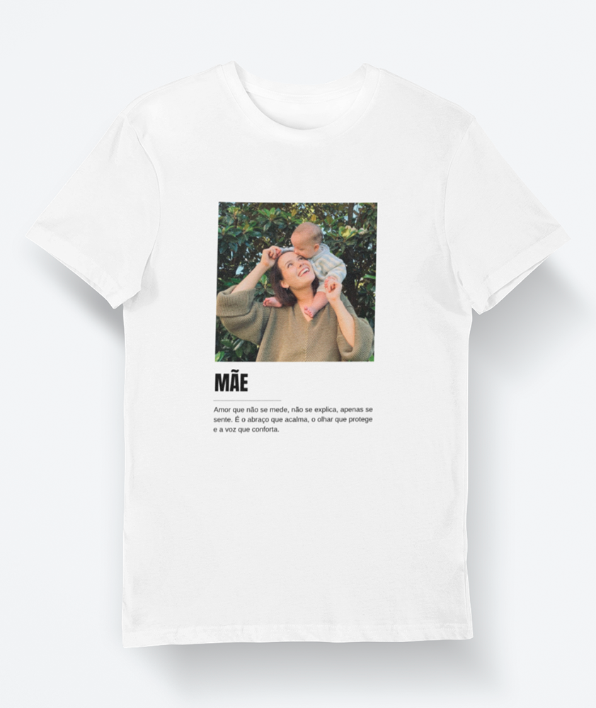 Camiseta Definição de Mãe com Foto Personalizada
