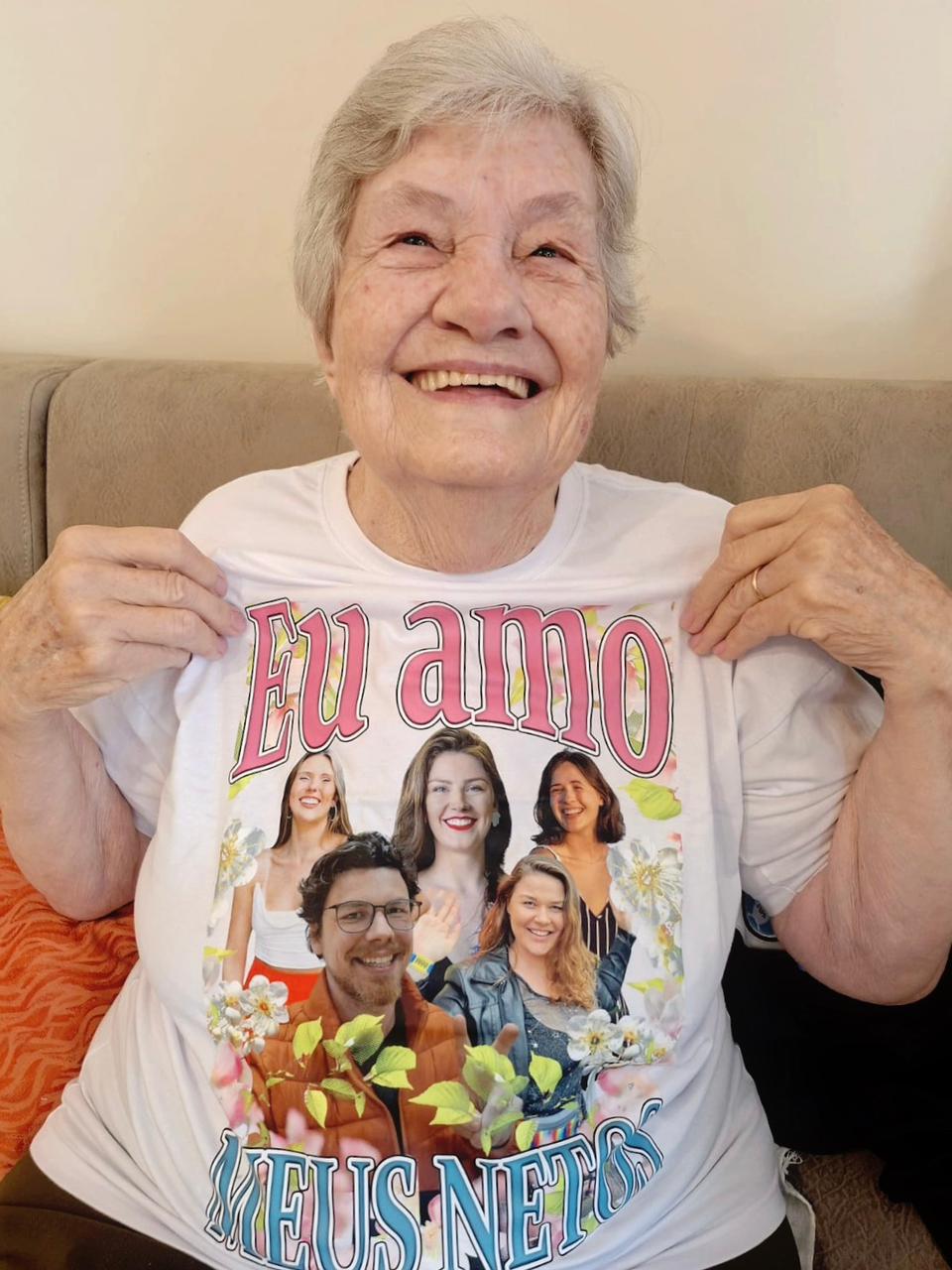 Camiseta Eu amo meus netos Personalizada