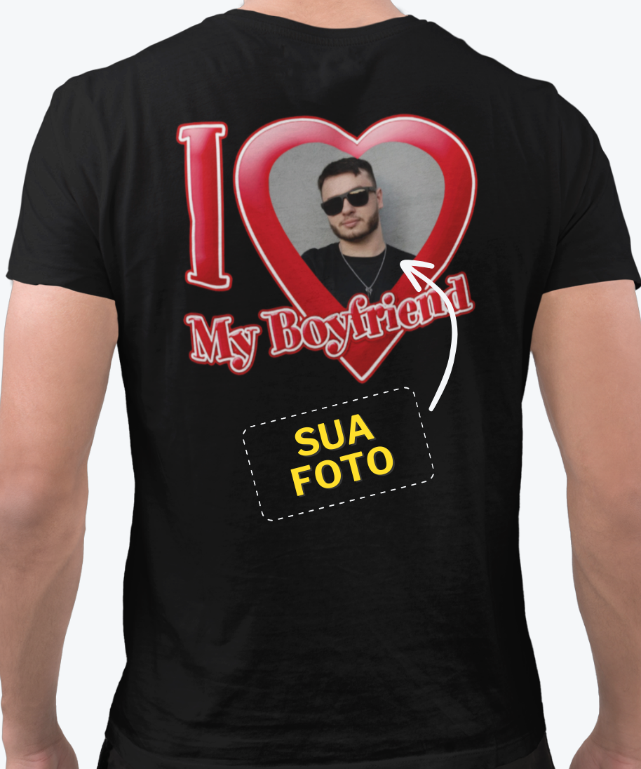 Camiseta I Love My Boyfriend Personalizada