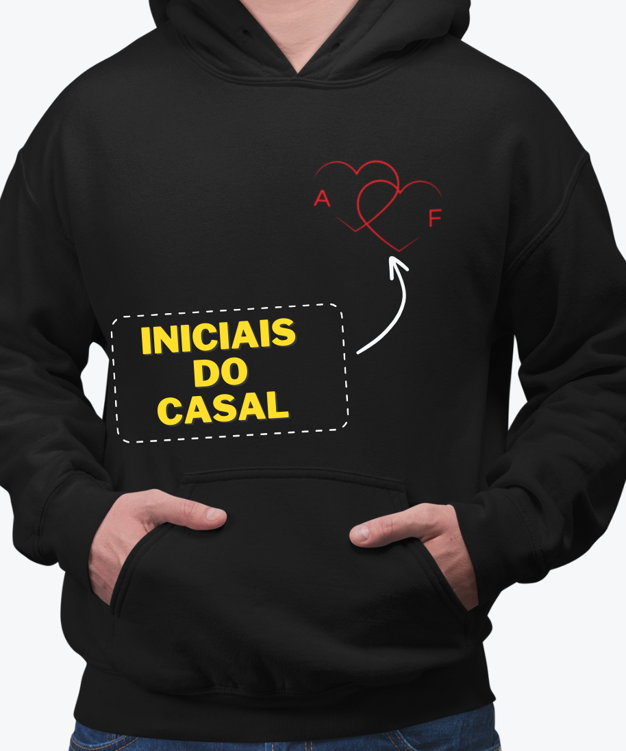 Moletom Canguru I Love My Girlfriend Personalizado