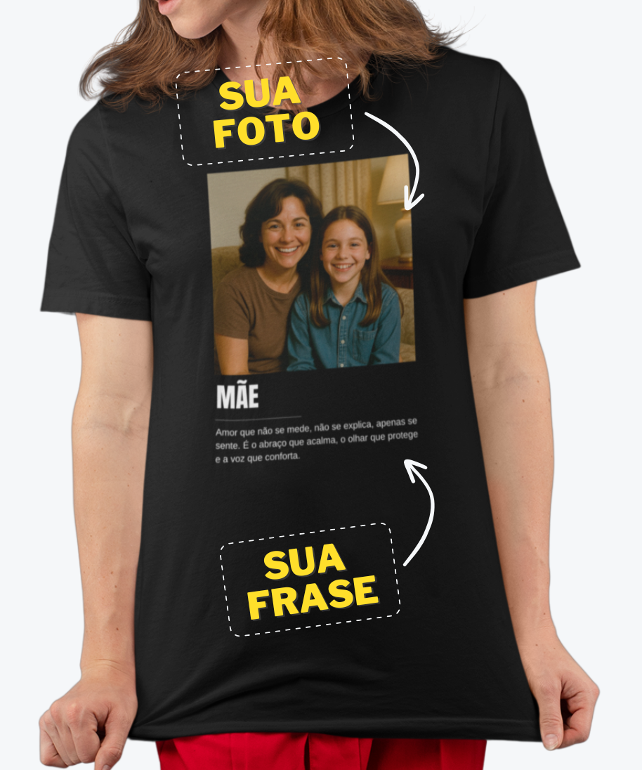 Camiseta Definição de Mãe com Foto Personalizada
