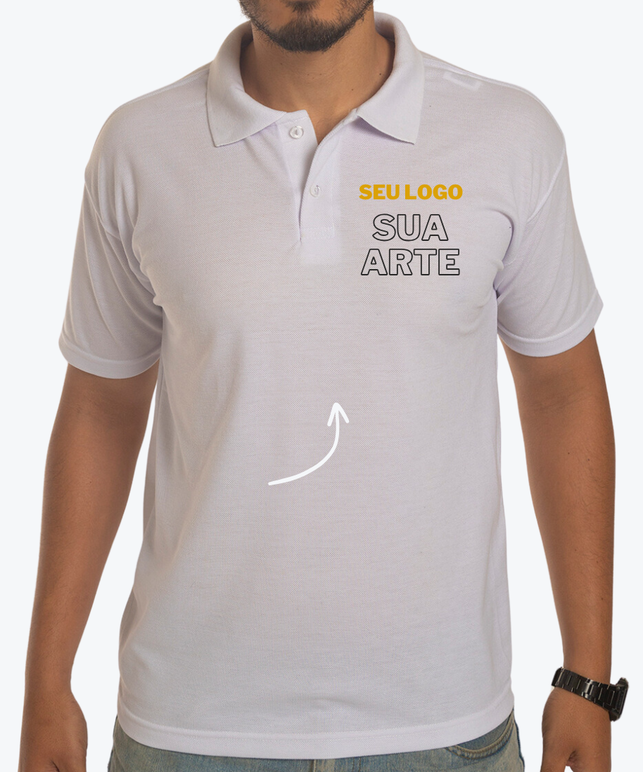 Camiseta Polo Branca 100% Algodão – Bonjour Express
