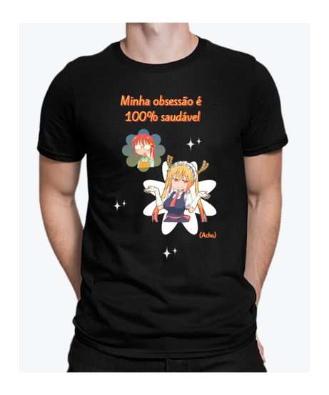 Camiseta Preta Personalizada 100% Algodão