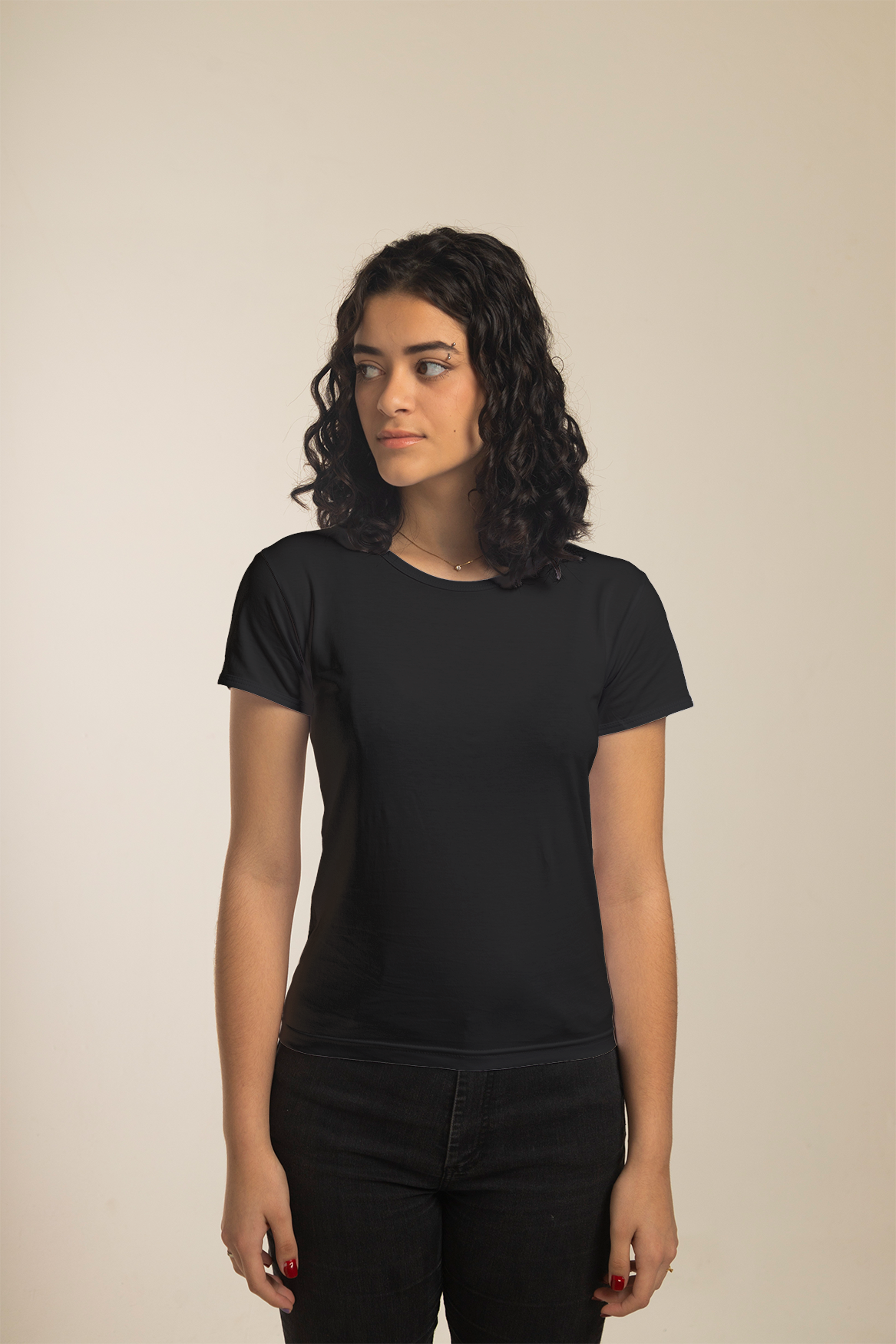 Babylook Preta Personalizada 100% Algodão