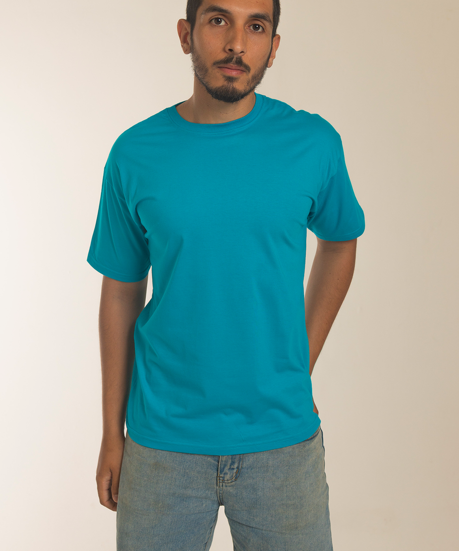 Camiseta Azul Jade Personalizada 100% Algodão