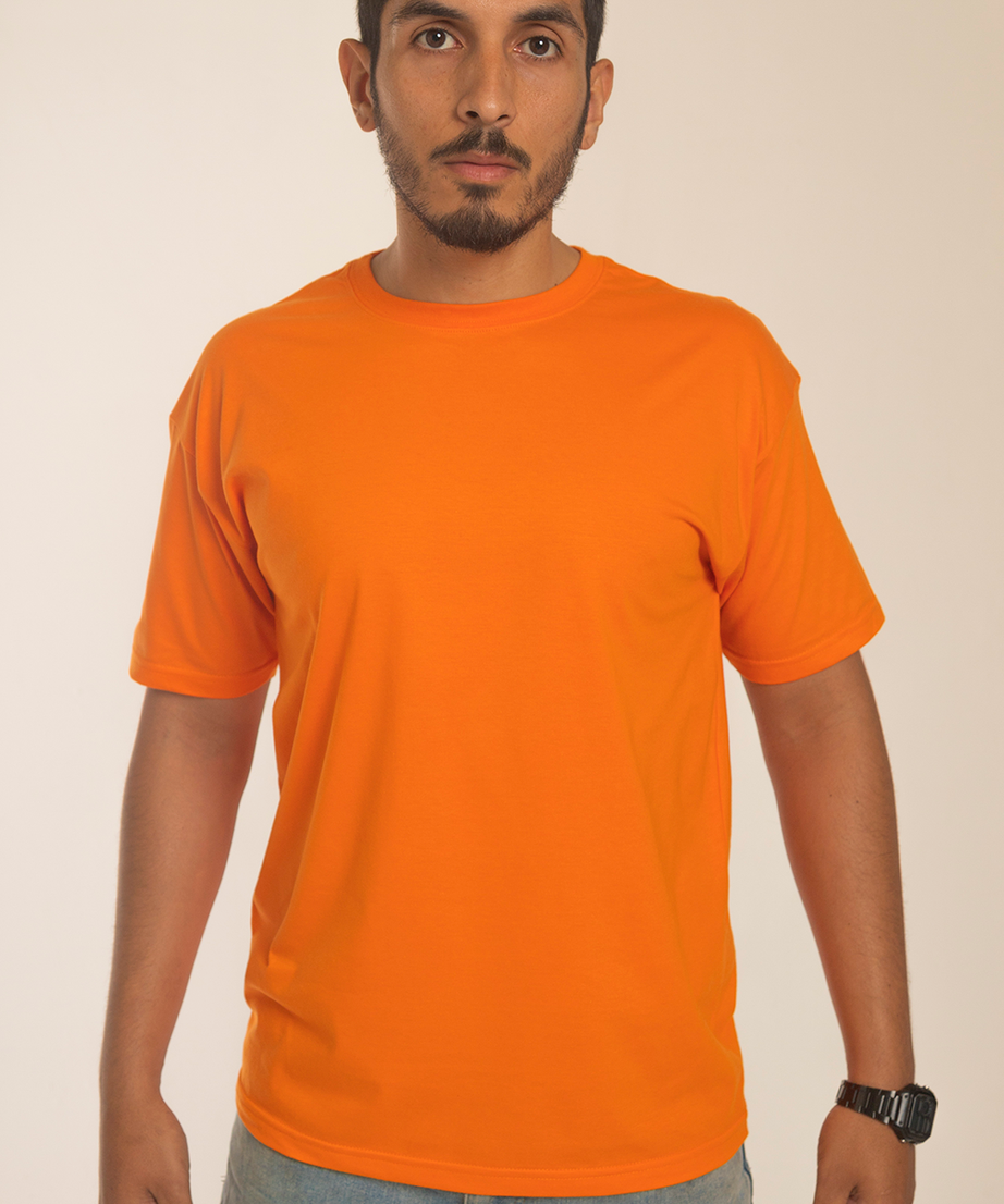 Camiseta Laranja Personalizada 100% Algodão