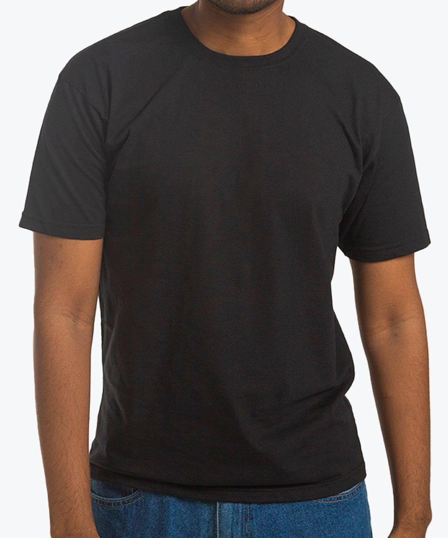 Camiseta Preta Personalizada 100% Algodão