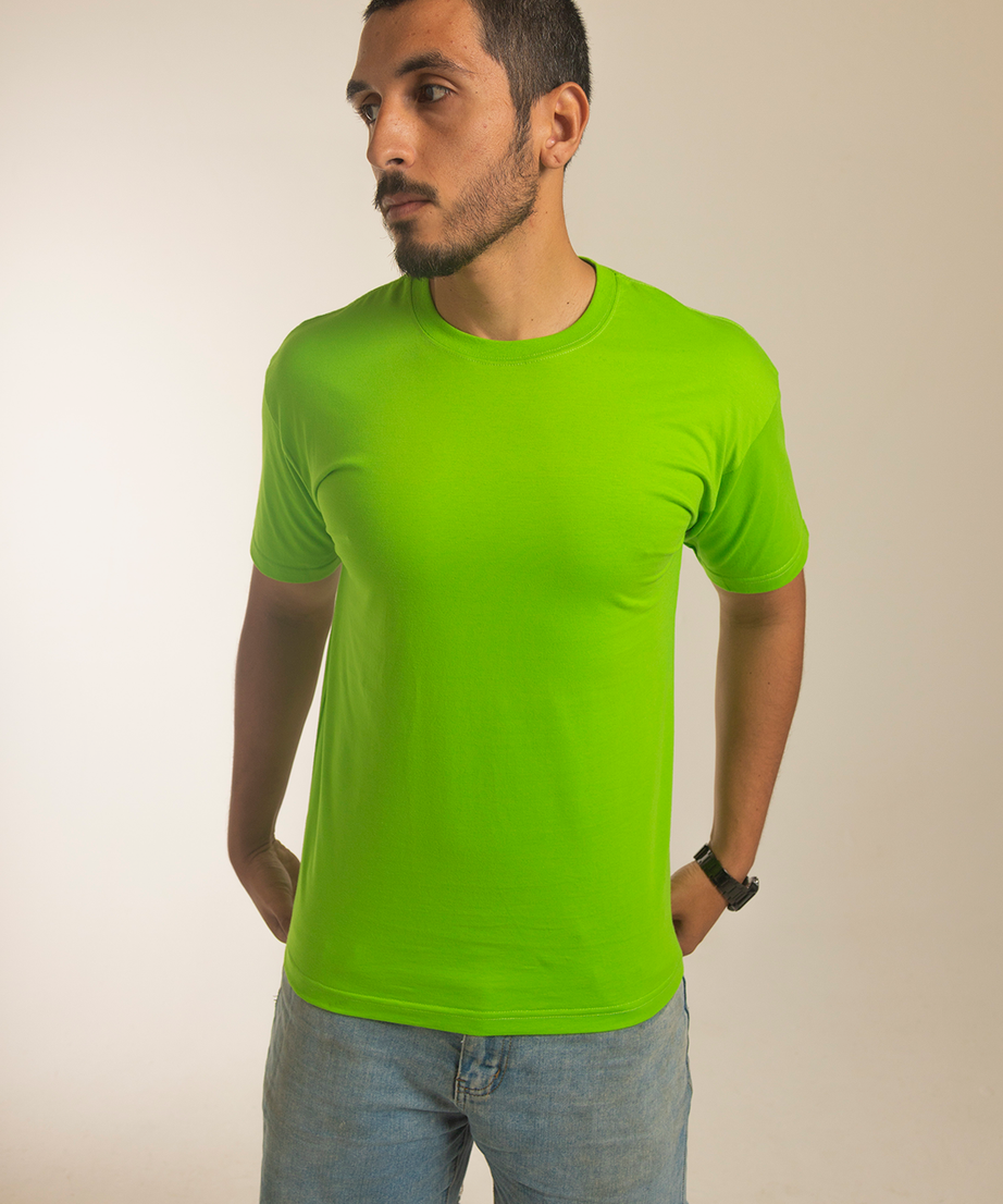 Camiseta Verde Flúor Personalizada 100% Algodão