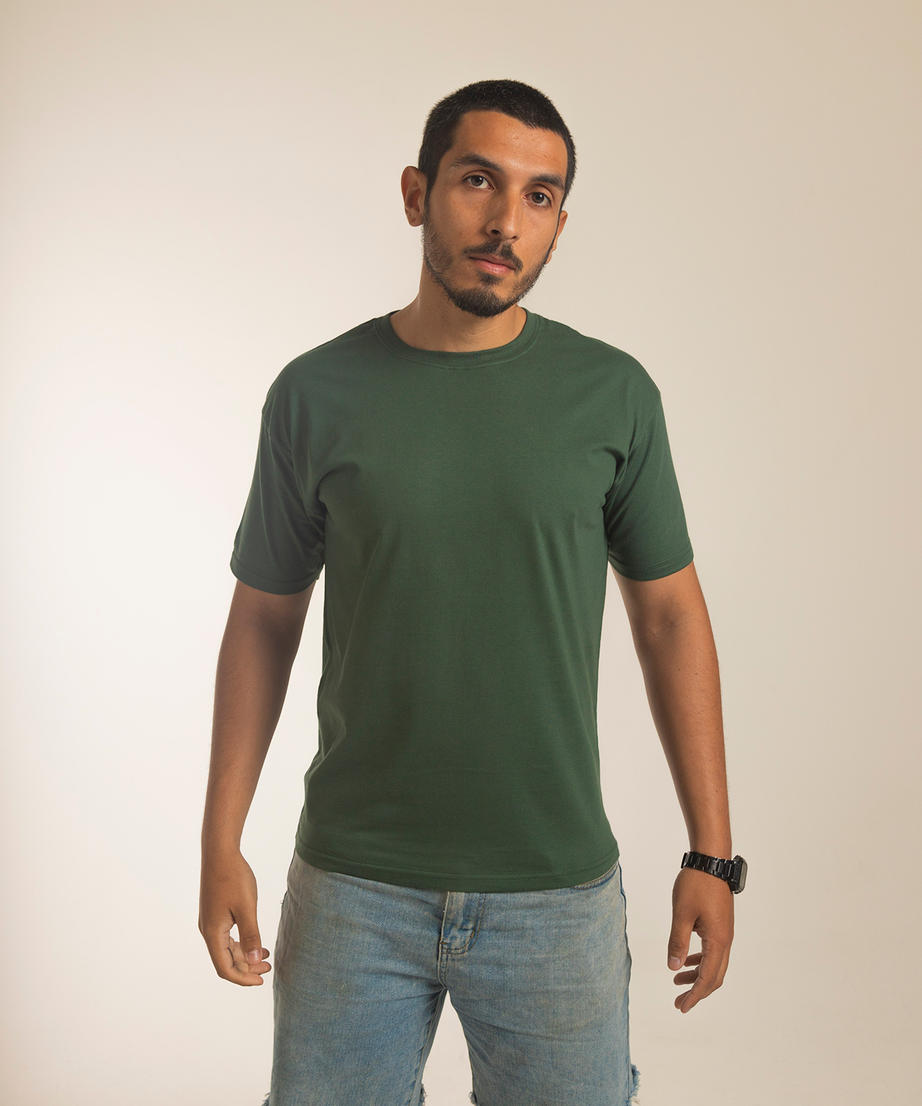 Camiseta Verde Musgo Personalizada 100% Algodão