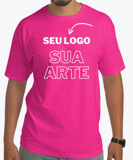 Camiseta Rosa Pink Personalizada 100% Algodão