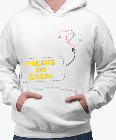 Moletom Canguru I Love My Girlfriend Personalizado