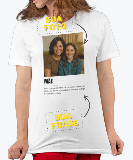 Camiseta Definição de Mãe com Foto Personalizada