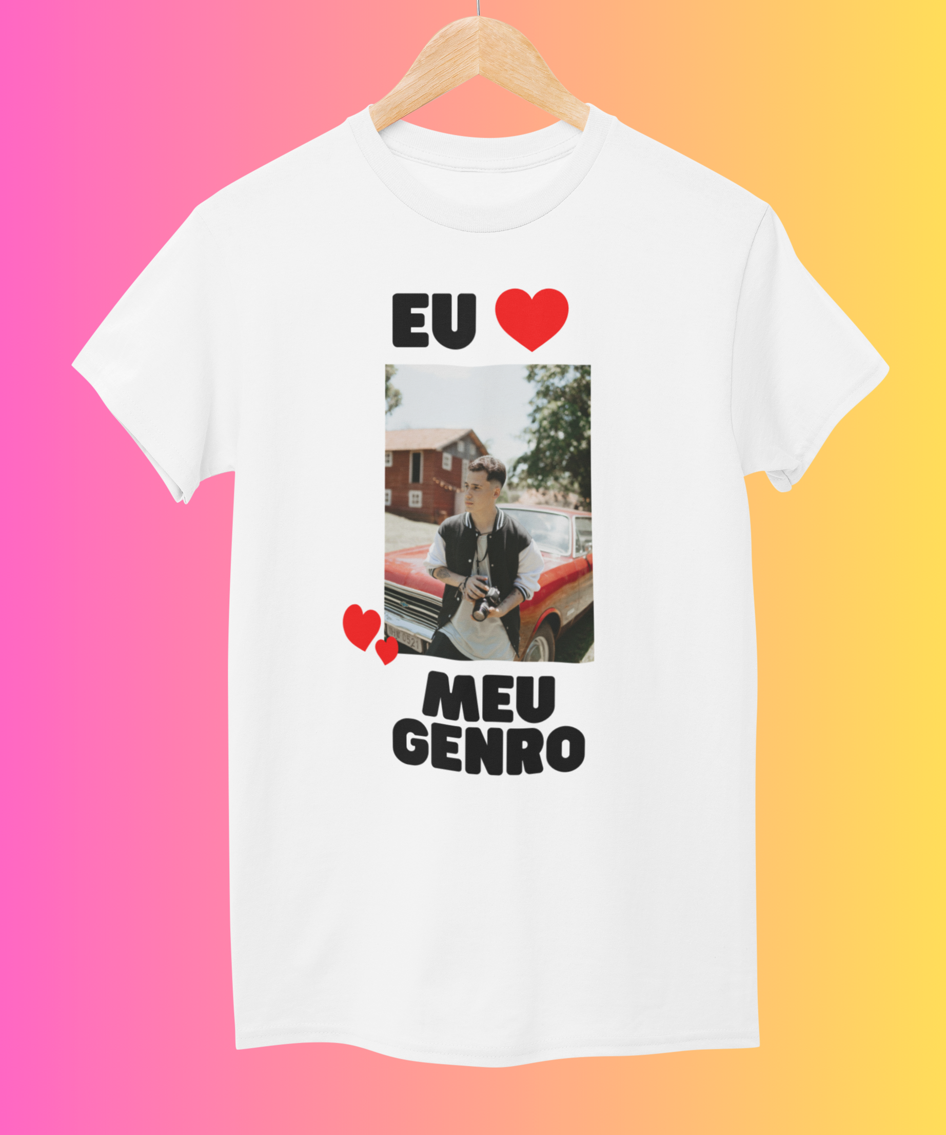 Camiseta "Eu amo meu Genro" com sua foto