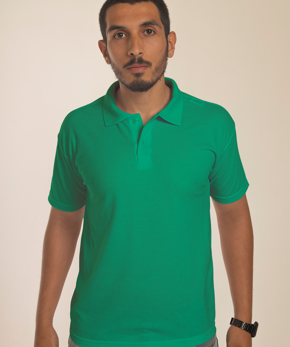 Camiseta Polo Verde Bandeira 100% Algodão