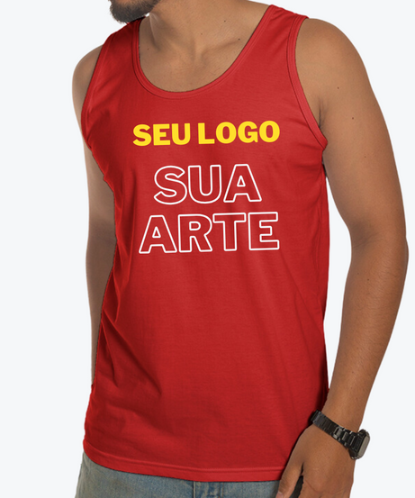 Regata Vermelha Personalizada 100% Algodão